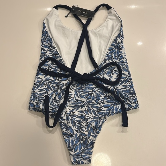 Anthropologie x Tavik Paradise Sea Blue Sicily One Piece Swimsuit, size medium - Picture 5 of 7
